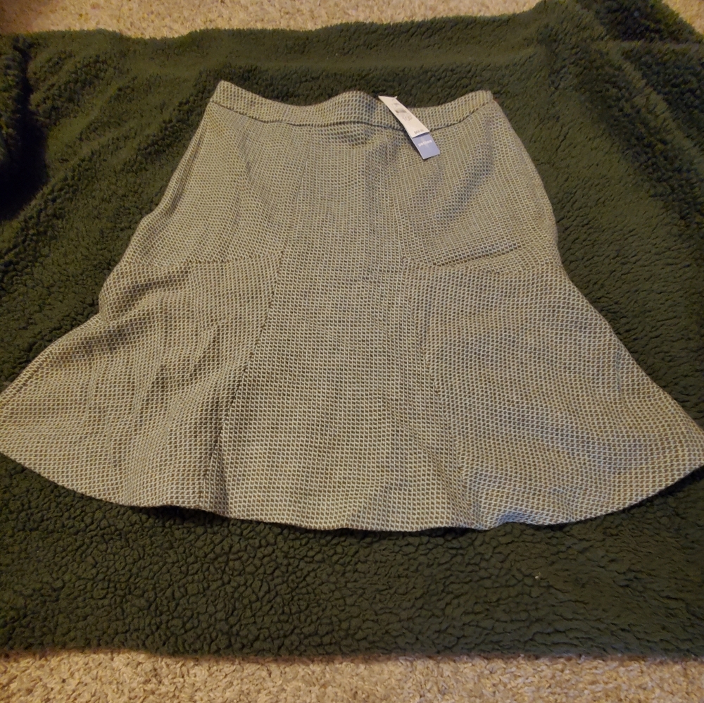 NWT ANN TAYLOR LOFT PETITES WOOL BLEND A LINE SKIRT